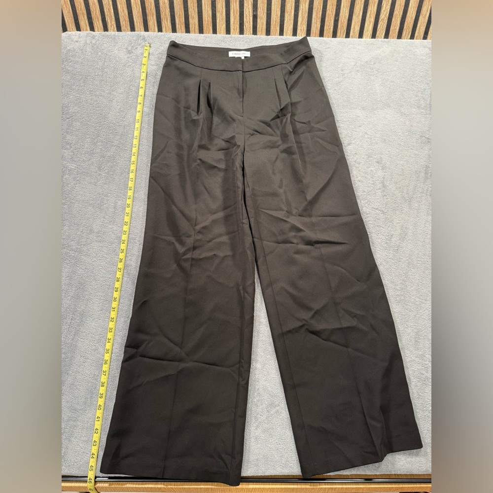 Black Wide-Leg Trousers with Minimalist Design